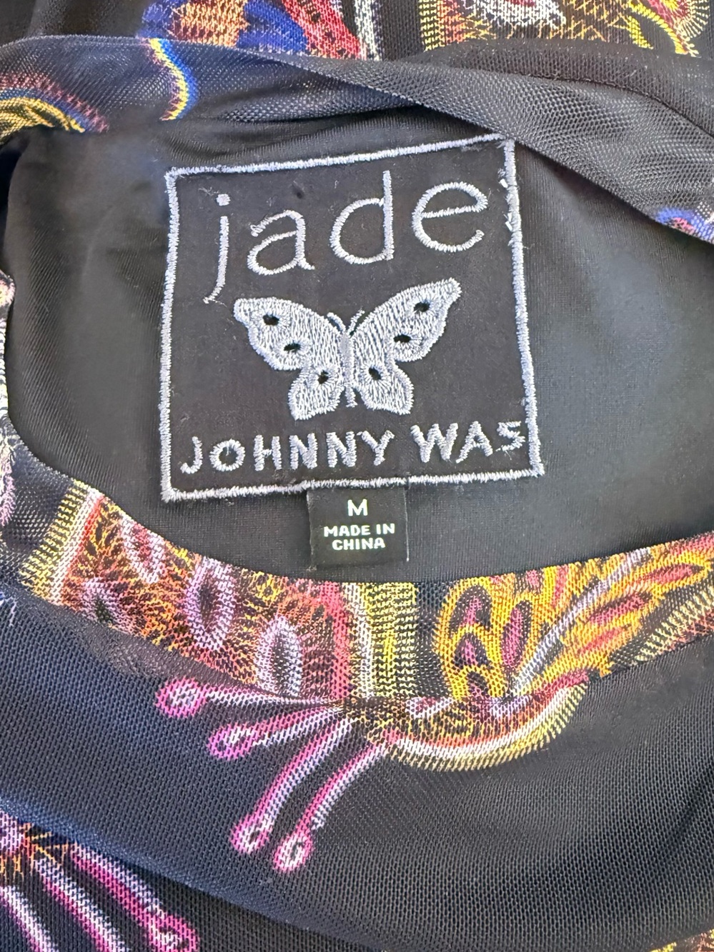 Johnny Was Shelly Floral-Print Mesh Midi Dress - Picture 15 of 16
